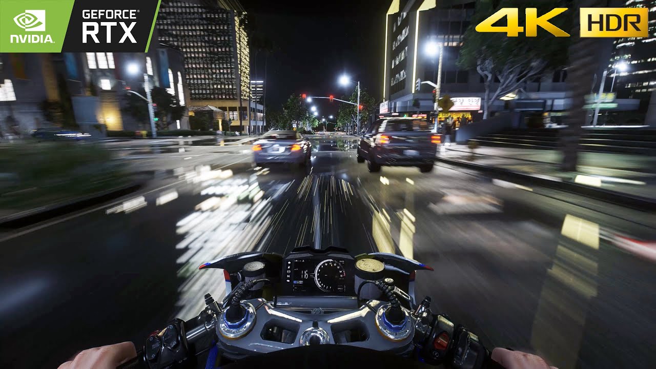 ⁴ᴷ⁶⁰ GTA 5 : Enhanced Weather & Real Life Graphics Concept POV Ducati Bike Gameplay | RTX ON