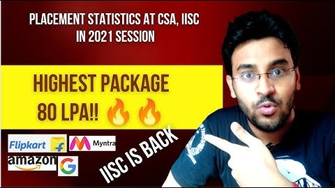 Placement Statistics @ IISc. | 2021 Placement Session | Computer Science and Automation Department
