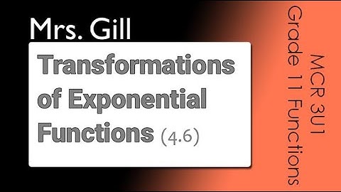 Transformations of Exponential Functions (MCR3U: 4.6)