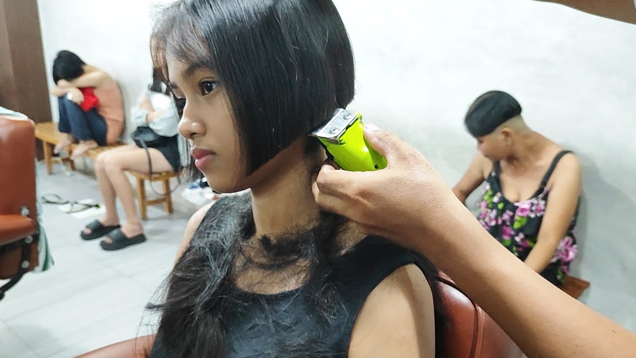 Your mom told us to cut your hair like this