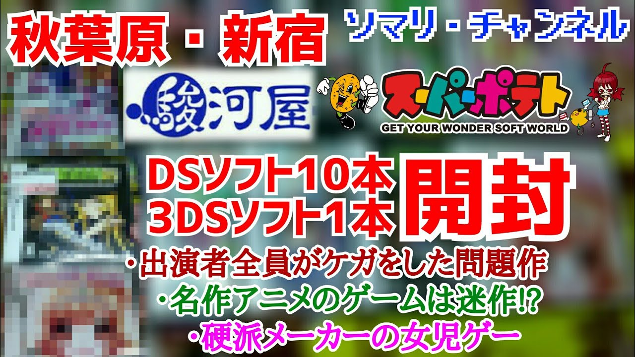 秋葉原と新宿で購入した ニンテンドーDS & 3DSソフト11本を開封して