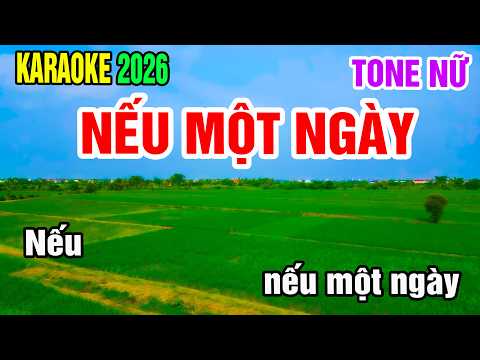 Karaoke Nếu Một Ngày Tone Nữ Nhạc Sống gia huy beat