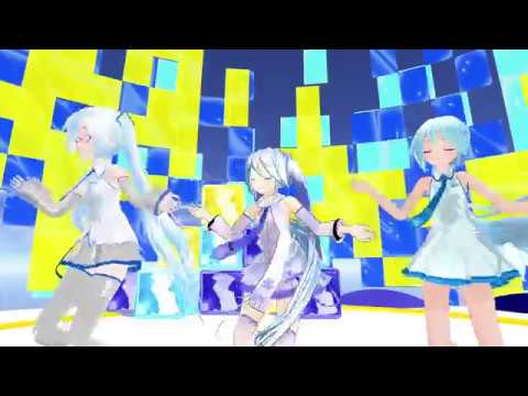 [MMD]雪ミクのモデル3体で「Gravity=Reality」
