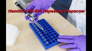 How to assemble and operate the Hamilton PB-600 repeating dispenser.