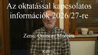Oktatással Kapcsolatos Információk 202627-Re