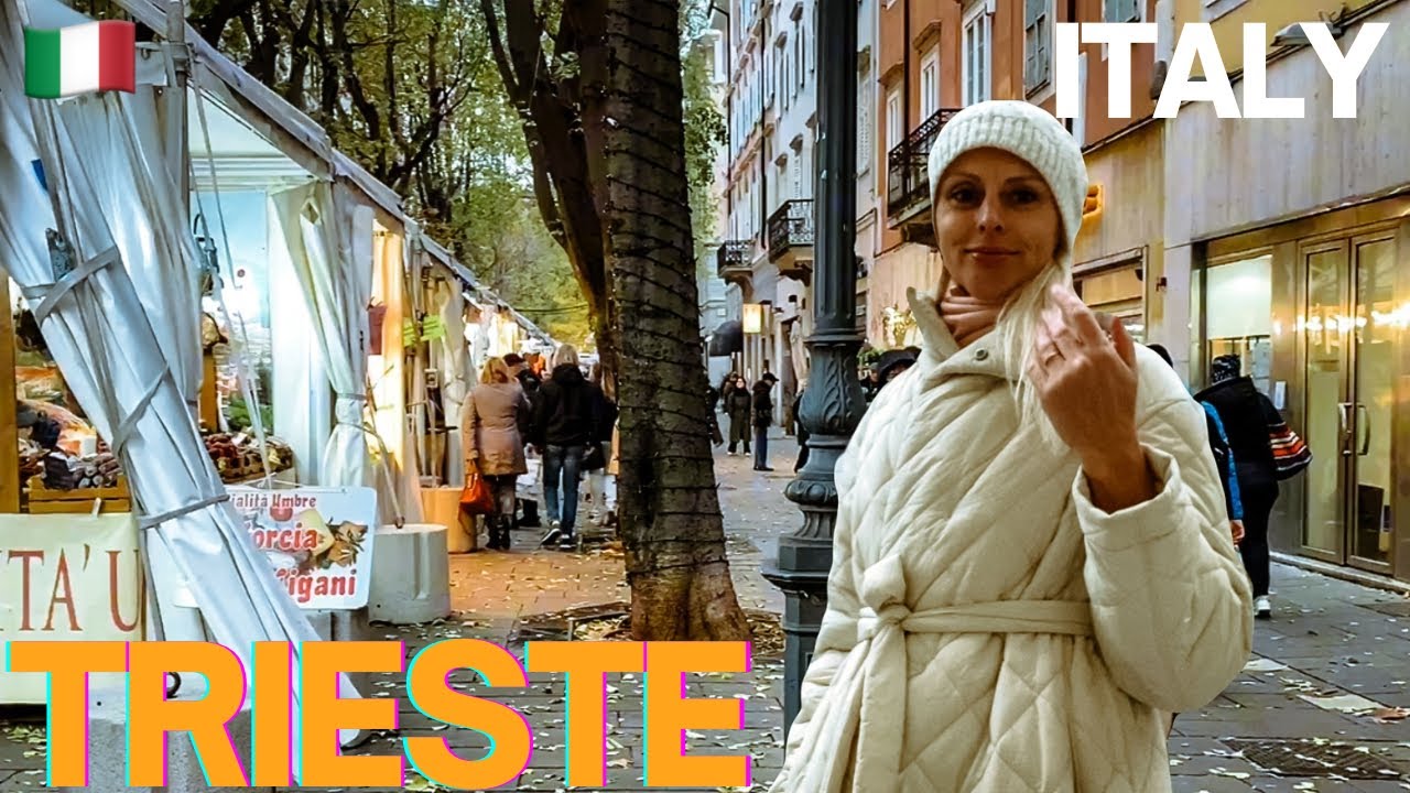 Trieste Christmas Market & Local Food Market Walk 🇮🇹✨ December Atmosphere in Italy