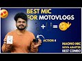 Best Mic for DJI OSMO Action 4 | Budget friendly | Motovlog setup | MotoVlog Telugu | MotoTeja