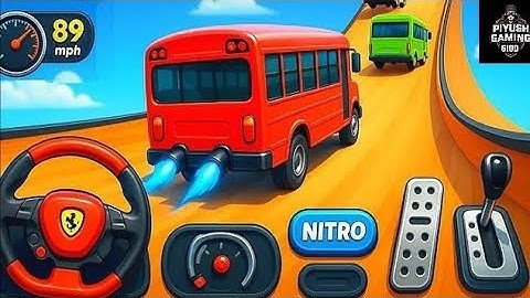 😱 Crazy Bus Mega Ramp Impossible Racing Bus Stunts Impossible Tracks 🔥 Android Gameplay Video