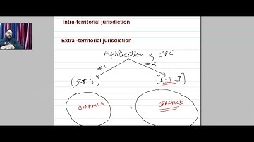 APPLICATION OF INDIAN PENAL CODE I INTRA TERRITORIAL JURISDICTION I EXTRA TERRITORIAL JURISDICTION