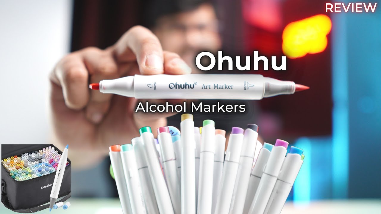 Brush Alcohol Marker Ohuhu Double Tip, Brush Tip Pencil Ohuhu