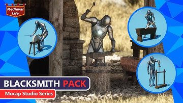 MOCAP STUDIO SERIES Blacksmith Pack - Motion Capture Animation for Games