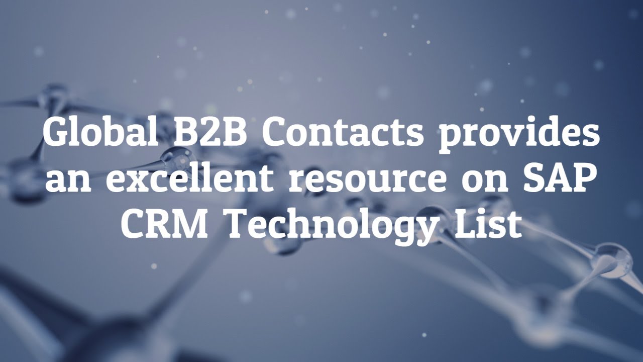 SAP CRM Technology Users List