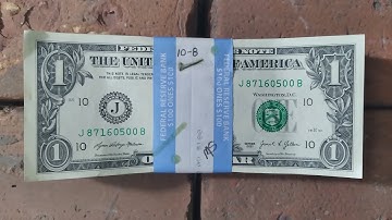 Searching thru One Dollar bills, looking for star notes, fancy serial numbers, What was found?