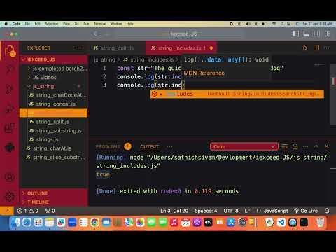 String JS includes