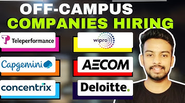Teleperformance, Capgemini, Wipro Hiring Announced | OFF Campus Drive For 2026, 2025, 2024 Batch
