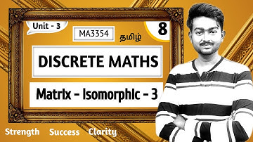 Adjacency Matrix Isomorphic in Tamil | Discrete Maths | MA3354 Unit 3 Graph in Tamil