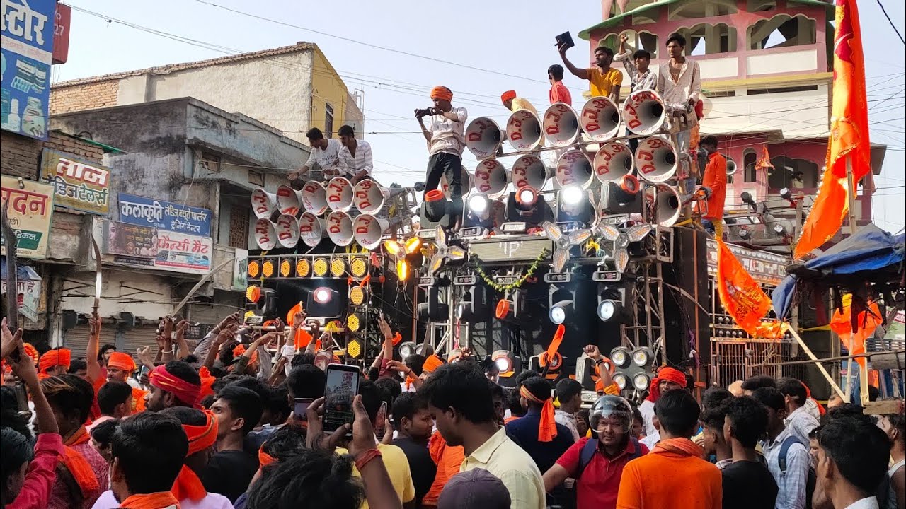 DJ Ajay Hajipur In Ramnavmi Shobha Yatra 2024 Dual Setup With Extreme Bass Quality @wantpost5791