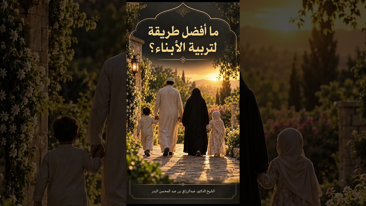 ما أفضل طريقة لتربية الأبناء ؟ ‏الشيخ الدكتور عبدالرزاق بن عبد المحسن البدر .