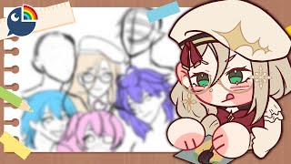 ILUNA group portrait part 2 - Finishing linework!🌙 【NIJISANJI EN | Aia Amare 】