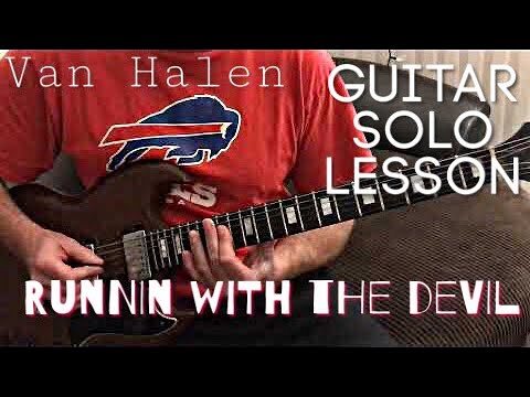 Runnin with the devil guitar solo lesson