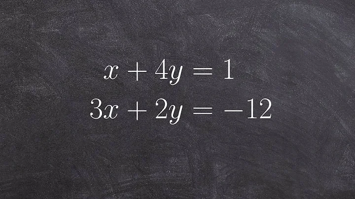 Solve a system of linear equations using substitution