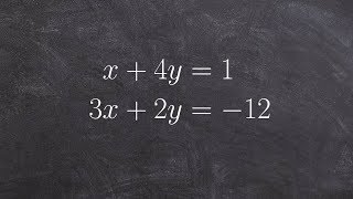 Solve a system of linear equations using substitution