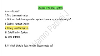 Class 7 Computer | Chapter 1 | Number System | Goodwill Publication | Hamro Padhai J