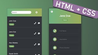 Contacts List App  | HTML & CSS screenshot 4