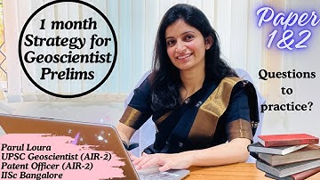 Strategy for UPSC GEOSCIENTIST PRELIMS 2025||Paper-1 & 2 ||Maximum score in Prelims||Important topic