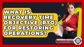 What Is Recovery Time Objective (RTO) For Restoring Operations? - Crisis Response Coach