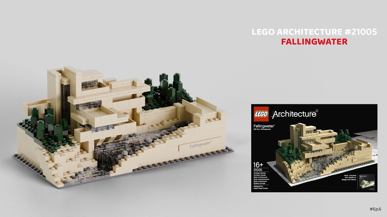 Lego Architecture History #6: 21005 - Fallingwater (2009) - 4k 