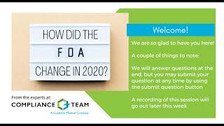 How did the FDA Change in 2020