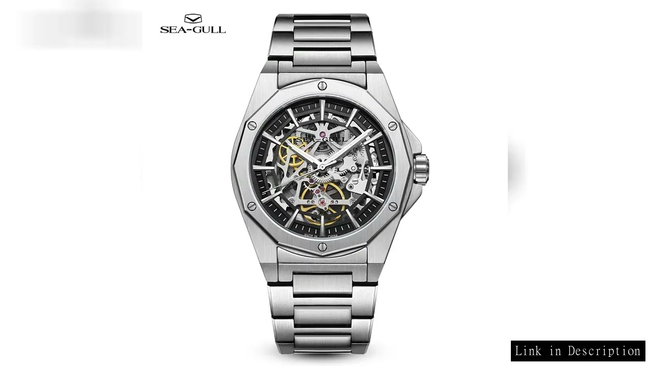 Seagull Edge Series 42mm Skeleton Watch for Men Luxury Automatic Mechanical Wristwatch Stainless Ste