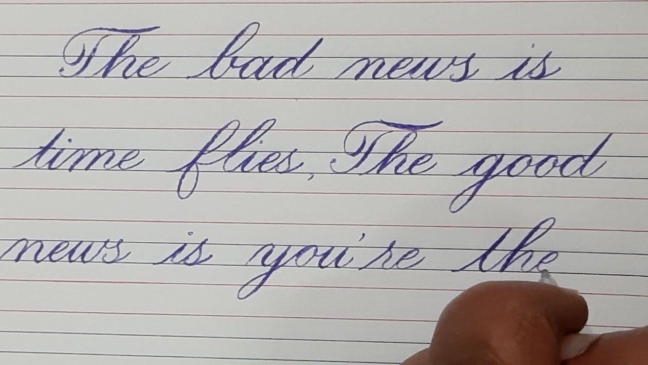 Cursive writing practice for beginners | English handwriting practice | Behroz Calligraphy