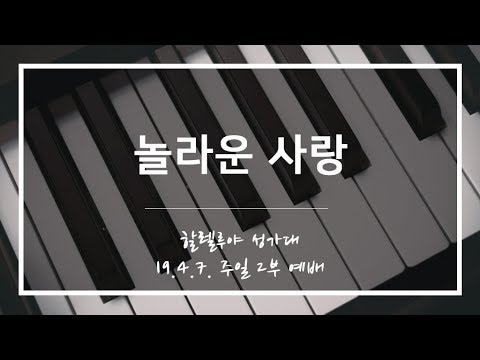 [산돌중앙교회] 190407 2부예배 할렐루야 성가대 찬양 "놀라운 사랑"