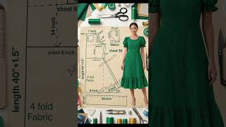 36 Size Frock, 50 Size Kurti &amp; 32 Size Kurti Drafting Tutorial  #shorts #shortsfeed #youtubeshorts