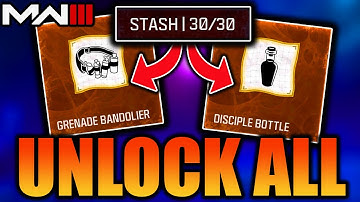 How To Unlock NEW Schematics FAST In MW3 Zombies |STASH INCREASE, DISCIPLE BOTTLE, GRENADE BANDOLIER