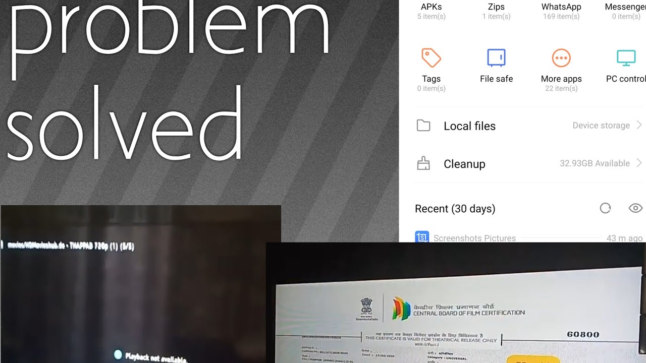 How To Slove Play Back Not Available In T.V | solve