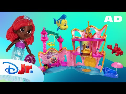 AD | Ariel Deluxe Atlantica Palace Toy Play 🎉 | Disney Jr.’s Ariel | The Little Mermaid | @disneyjr