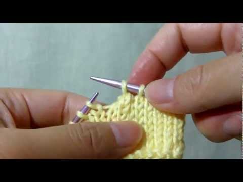 How to knit S2togK1Psso (Slip 2 Together, K1, Pass slipped stitches over) - Center Double Decrease