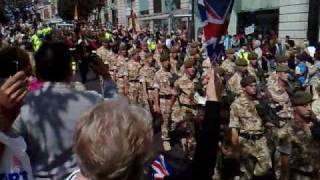 130 Soldiers.Yorkshire Regiment Back From Tour Of Iraq And Kosovo Leeds July 2009