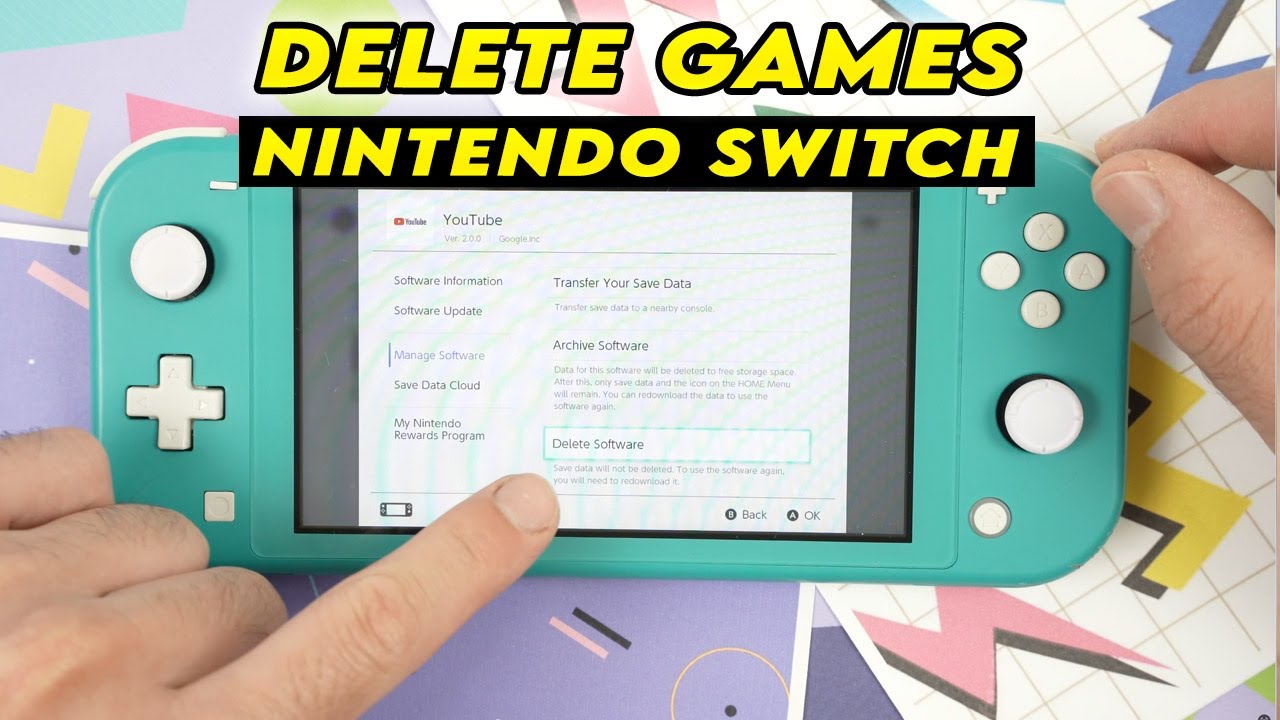 Nintendo Switch : How to Delete Games and Apps