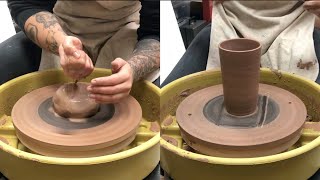 Throwing A Travel Mug On The Wheel