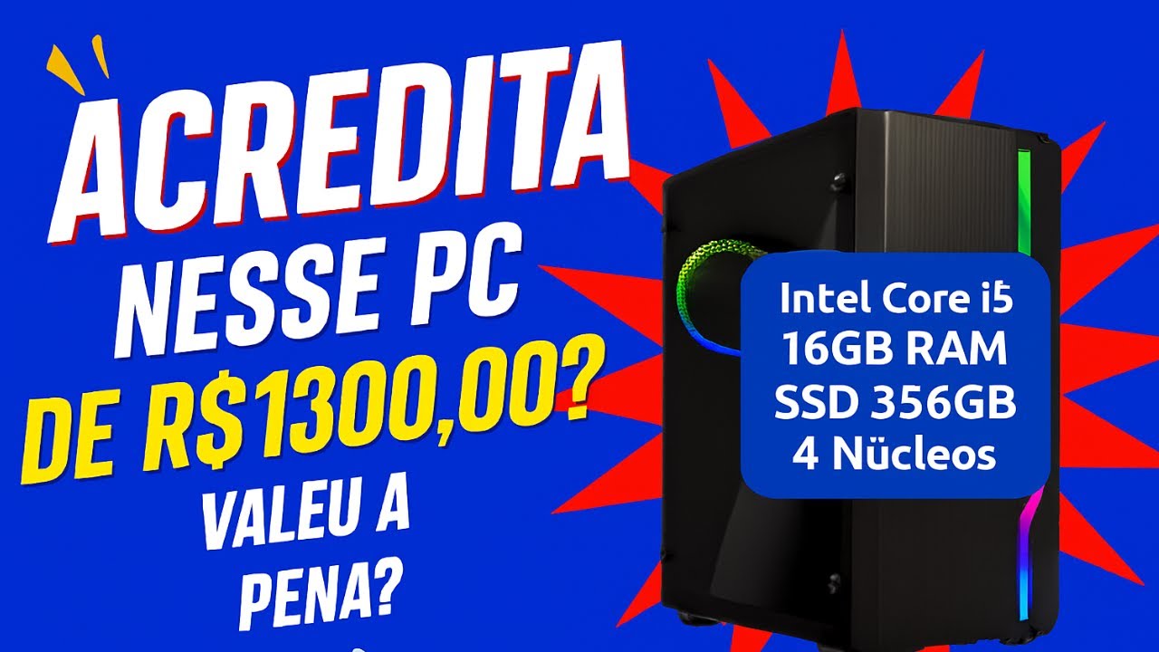 Setup Home Office Barato: PC + Monitor por R$1300 na Amazon!