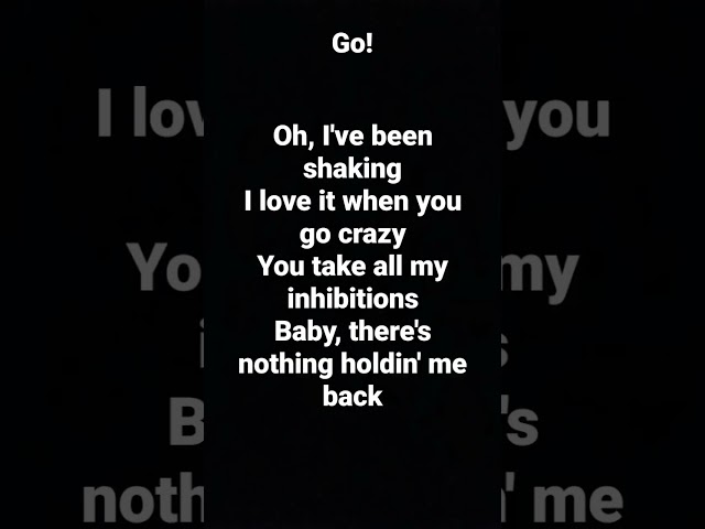 Baby there's nothin holdin me back!(lyrics here, if u can do it you are a very fast talker like me!! class=