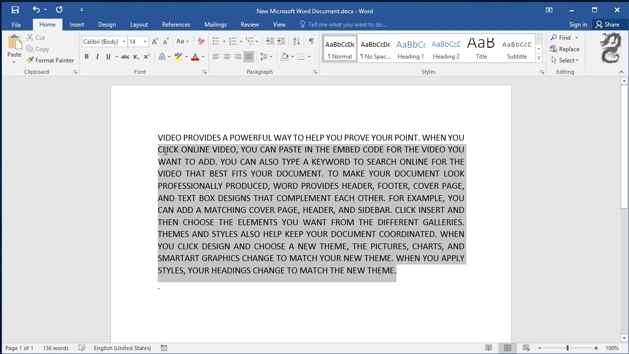 Change Uppercase and Lowercase text in Word - YouTube