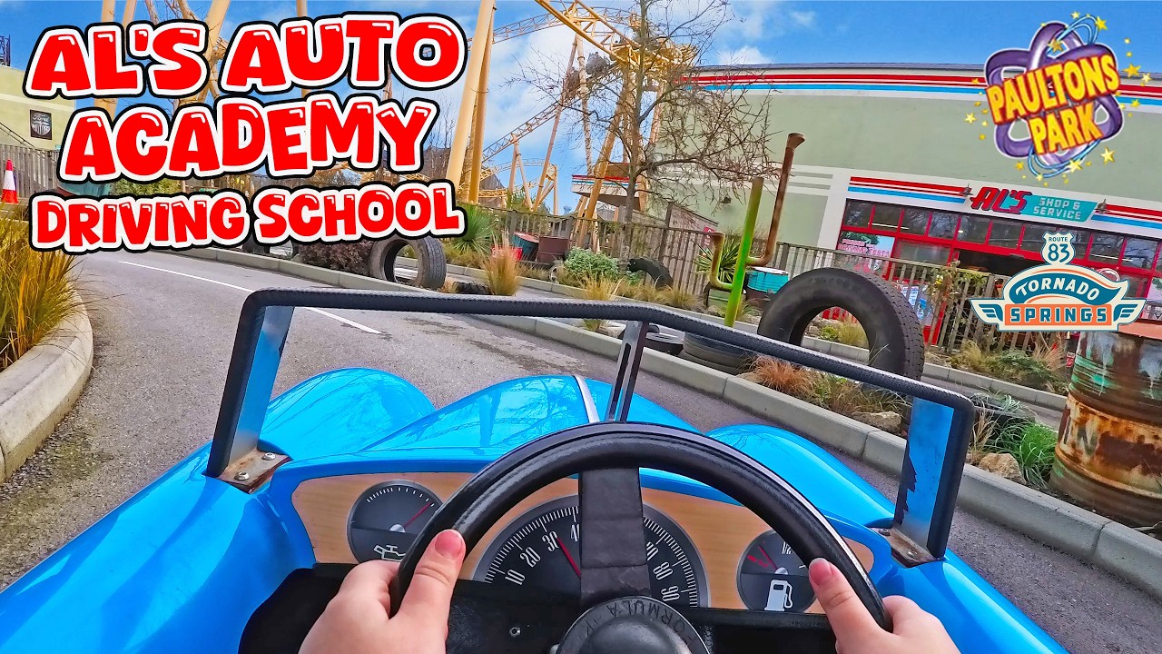 Drive Route 83 on Al’s Auto Academy in Tornado Springs at Paultons Park (Feb 2026) [4K]