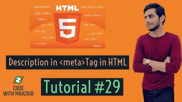 Description of Meta Tag in HTML | Web Design Course | Tutorial #29 | Code with Mahzaib