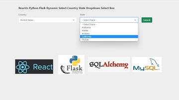ReactJs Python Flask Dynamic Select Country State Dropdown Select Box