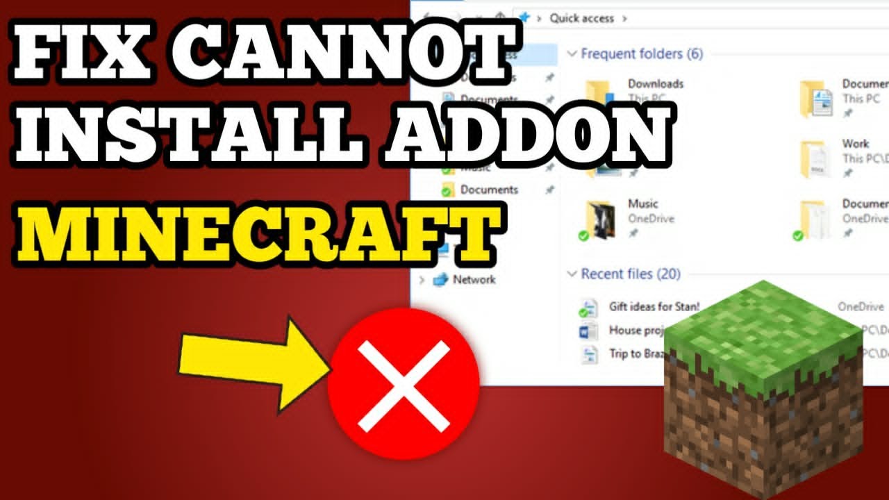 Fix Cannot Install Addon Minecraft Bedrock on Windows 10/11 - YouTube